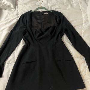 Oh Polly Black Long Sleeve Dress